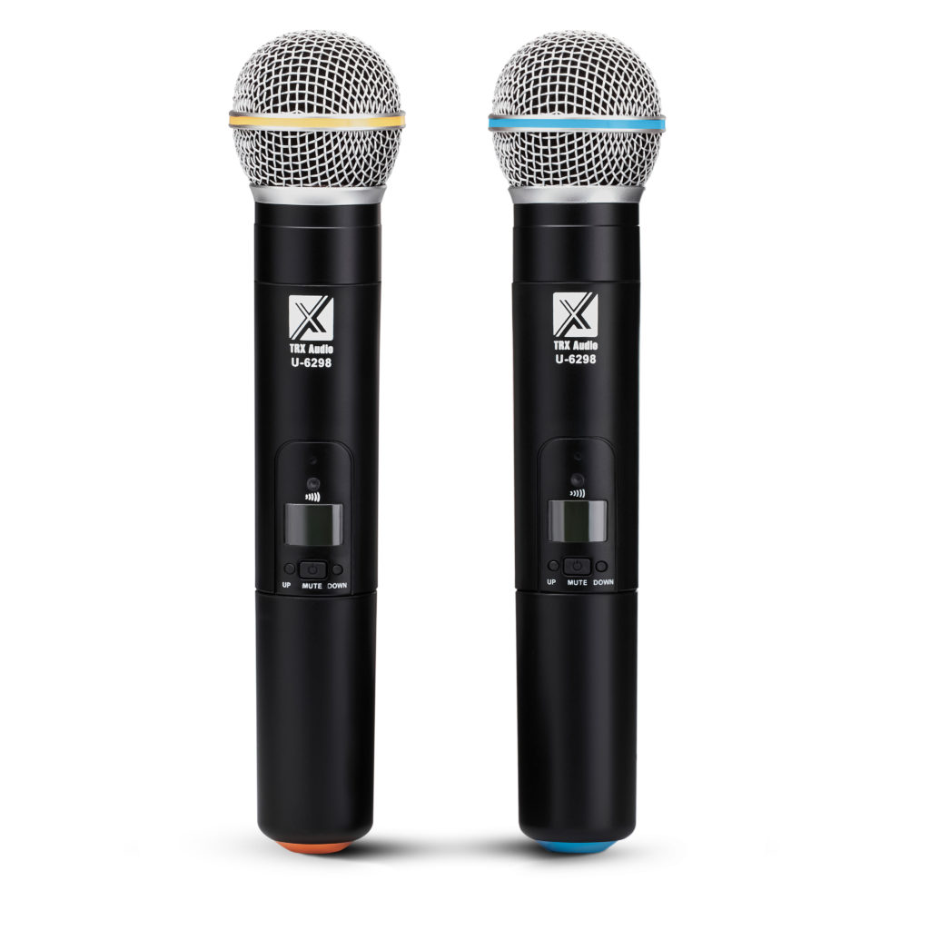 זוג מיקרופונים אלחוטיים מבית TRX Audio U-6298 תדר משתנה — תמונה 3