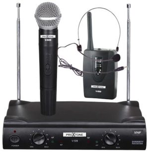 סט אלחוטי מיקרופון+מדונה PROXTONE V-509MH
