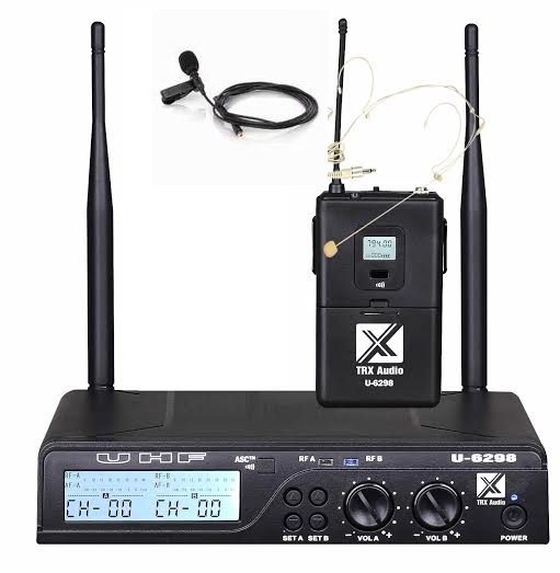 מיקרופון דש מקצועי מבית TRX Audio U-6098MH תדר משתנה