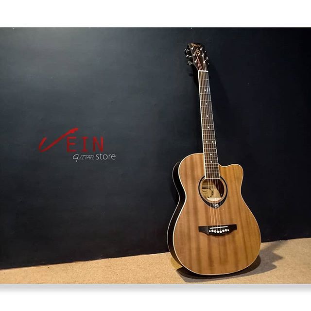 גיטרה אקוסטית מוגברת (גודל מלא) CHARD EB16 Wood Brn — תמונה 3