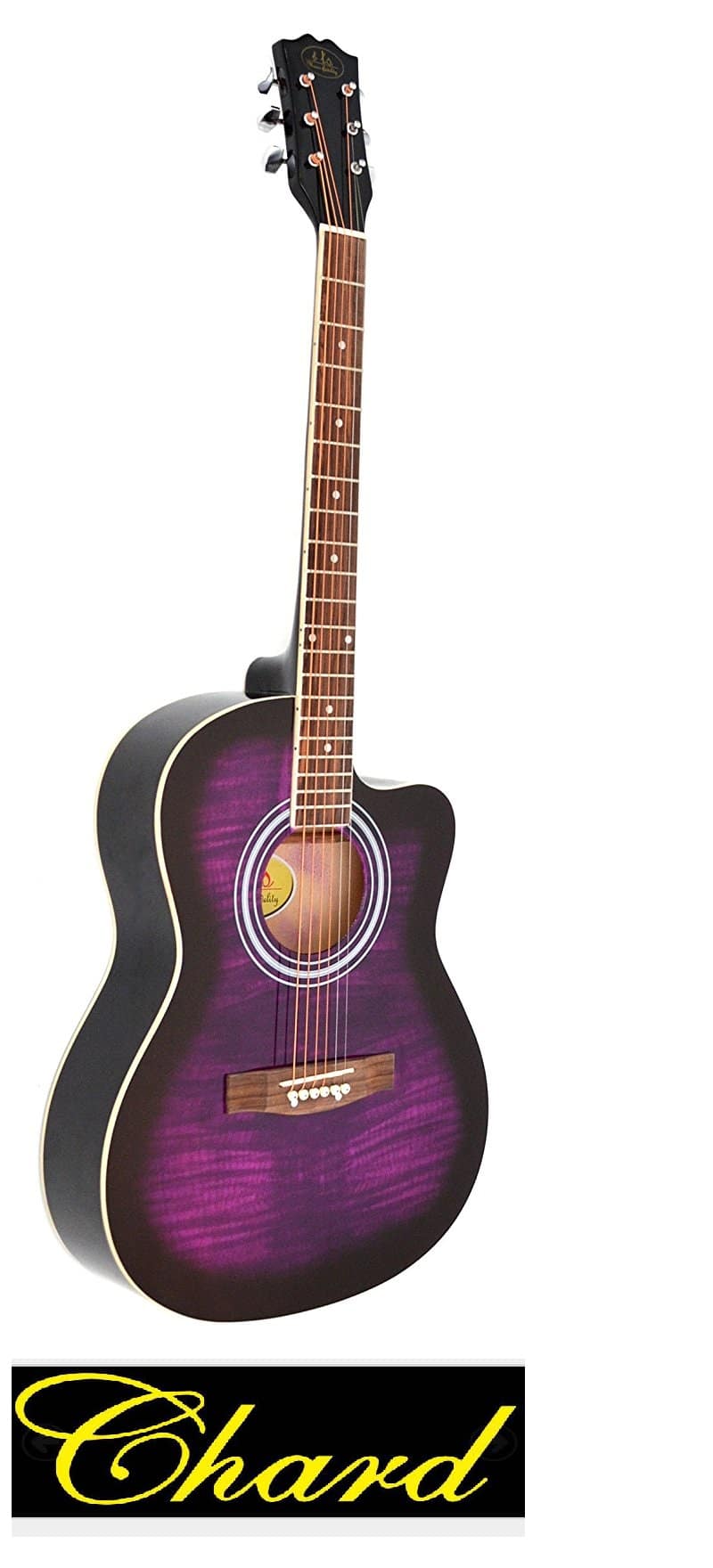 גיטרה אקוסטית 3/4 מוגברת איכותית  CEHARD C38 purple