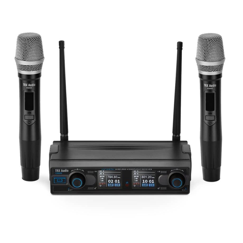 זוג מיקרופונים אלחוטיים מבית TRX Audio X5000 תדר משתנה — תמונה 3