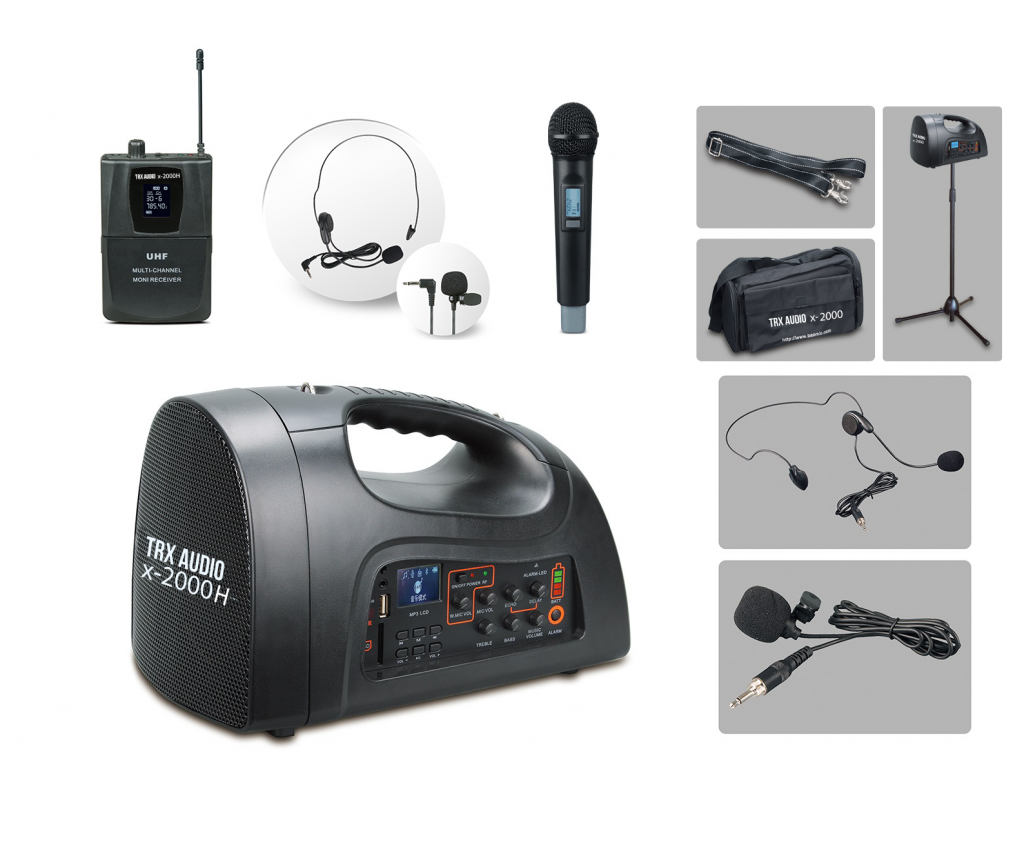 בידורית ניידת מקצועית כולל מיקרופון TRX AUDIO X2000