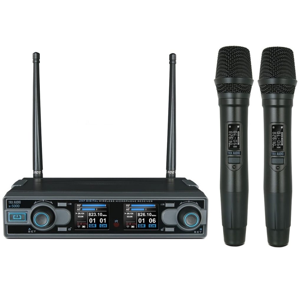 זוג מיקרופונים אלחוטיים מבית TRX Audio X5000 תדר משתנה — תמונה 2