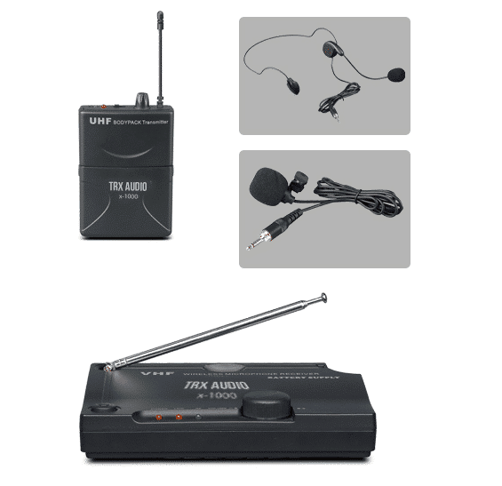 מיקרופון דש אלחוטי מבית TRX Audio X1000 ללא חיבור לחשמל!!!