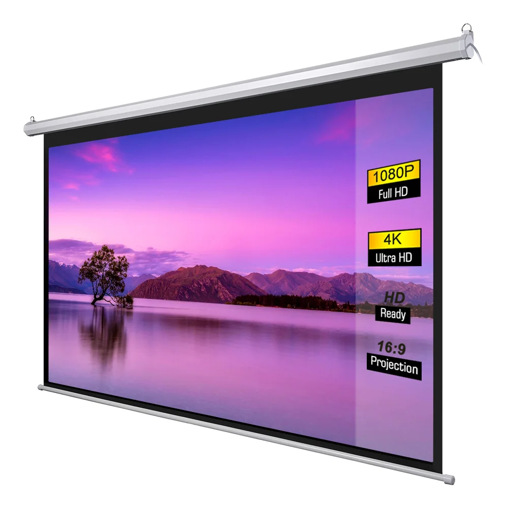 מסך הקרנה חשמלי 2.30X2.30 מטר Jeason Screen — תמונה 2