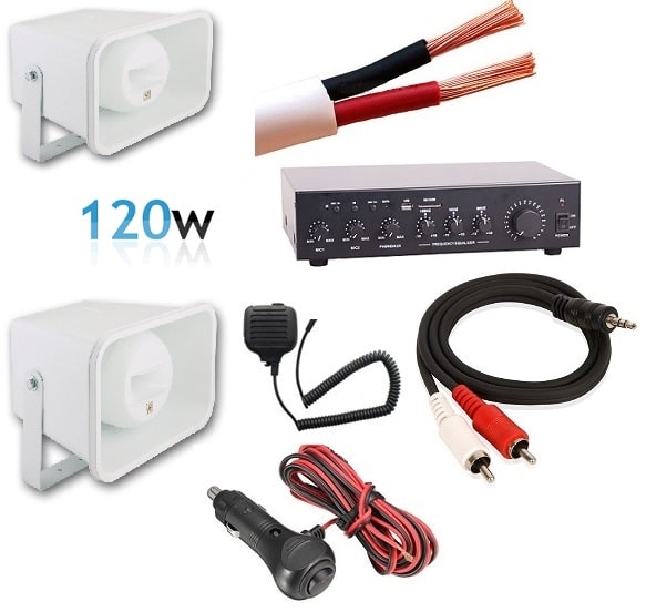 מערכת כריזה לרכב 120W