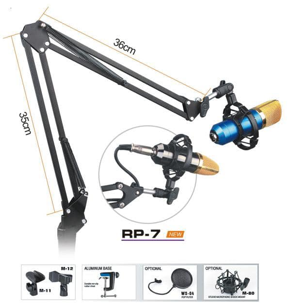 סטנד למיקרופון שולחני מקצועי RP2