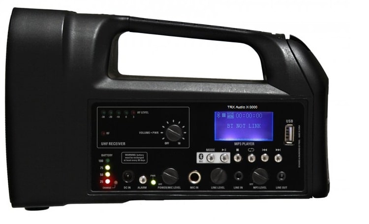 בידורית ניידת TRX Audio X-3000 כולל מיקרופון אלחוטי UHF — תמונה 4