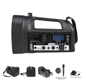 בידורית ניידת TRX Audio X-3000 כולל מדונה אלחוטית UHF