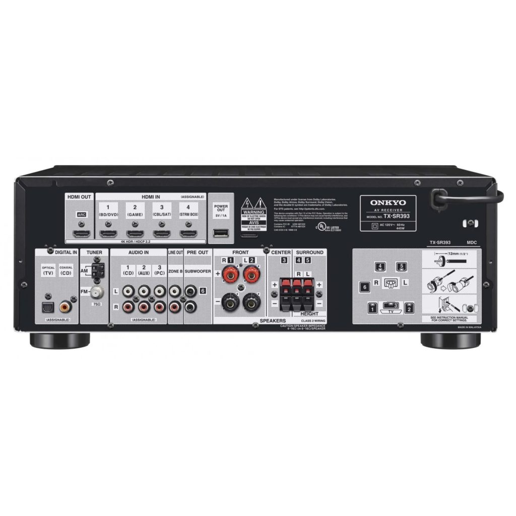 רסיבר ONKYO TX-SR393 — תמונה 3