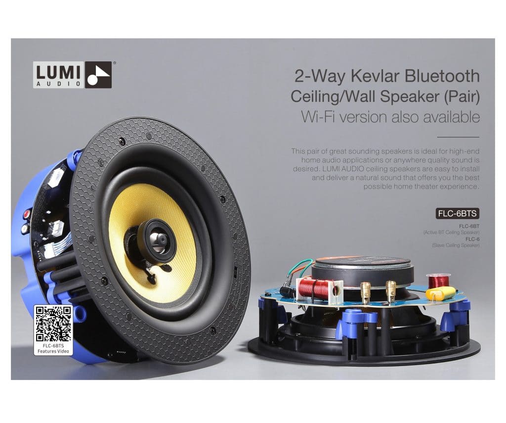 זוג רמקולים שקועים בלוטוס LUMI Audio FLC-6BTS