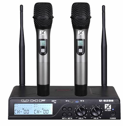 מבצע ענק ! זוג מיקרופונים אלחוטיים מבית TRX Audio U-6288 תדר משתנה