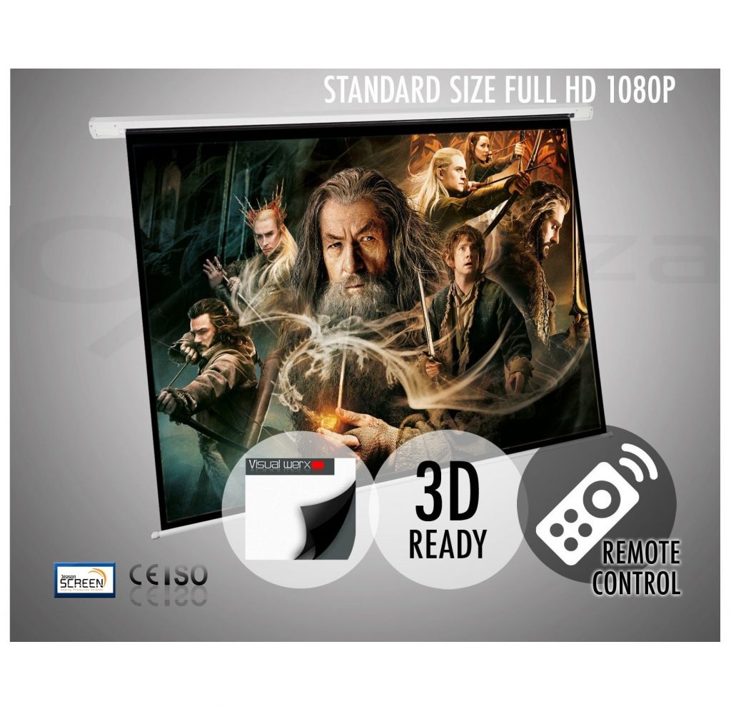 מסך הקרנה חשמלי 100" (16:9) Jeason Screen Blue-Diamond