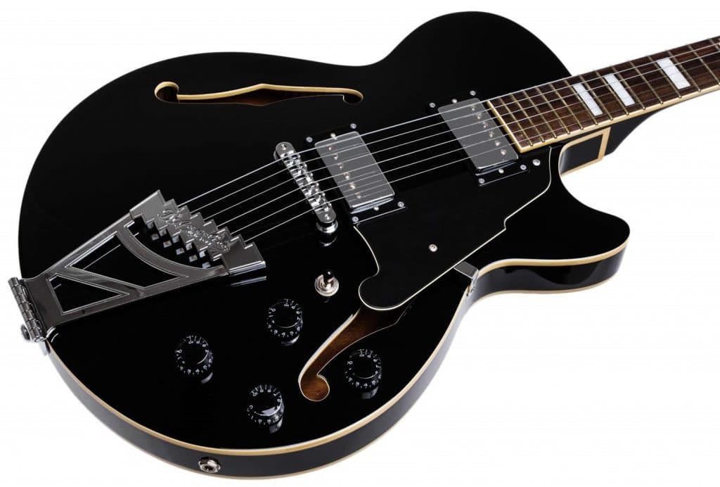 גיטרה רבע נפח  D'Angelico Premier SS Black stair step tail — תמונה 2