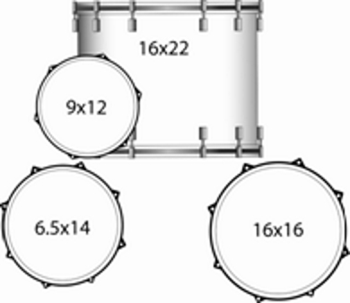 מערכת "22 4 חלקים ללא אביזרים LUDWIG ELEMENT LCB422EX MOR BIRCH — תמונה 2