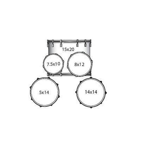מערכת "22 כולל אביזרים ומצילות LUDWIG ELEMENT LCF52G023 BLS — תמונה 2