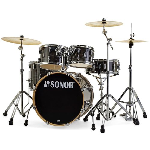 מערכת תופים 5 חלקים + אביזרים "20 SONOR AQ1 Studio Set Woodgrain Black