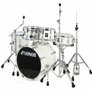 מערכת תופים 5 חלקים + אביזרים "20 SONOR AQ1 Studio Set Piano White