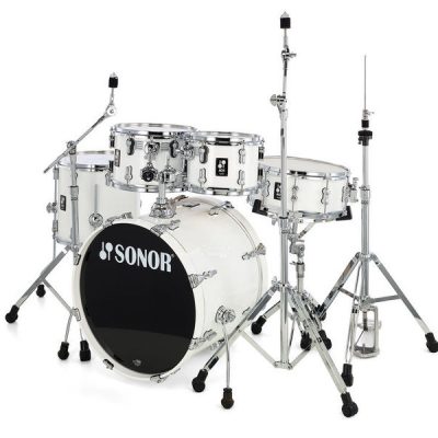 מערכת תופים 5 חלקים + אביזרים "20 SONOR AQ1 Studio Set Piano White
