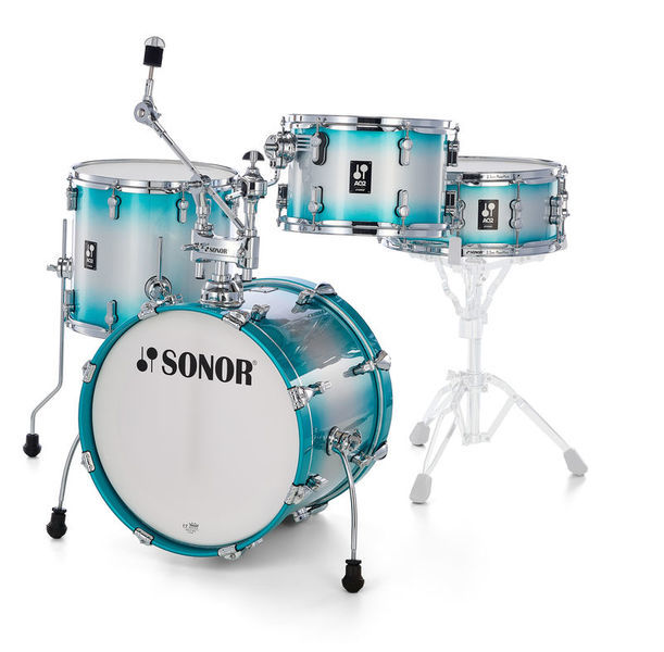 מערכת תופים 4 חלקים ללא אביזרים "18 SONOR AQ2 Bop Set ASB 17333 Aqua Silver Burst