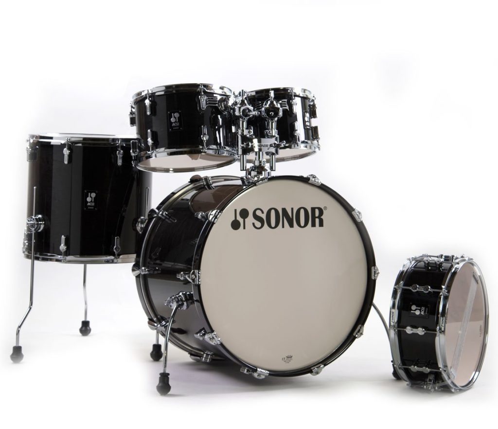 מערכת תופים 5 חלקים ללא אביזרים "22 SONOR AQ2 Stage Set TSB 13114 Transp.Stain Black — תמונה 3