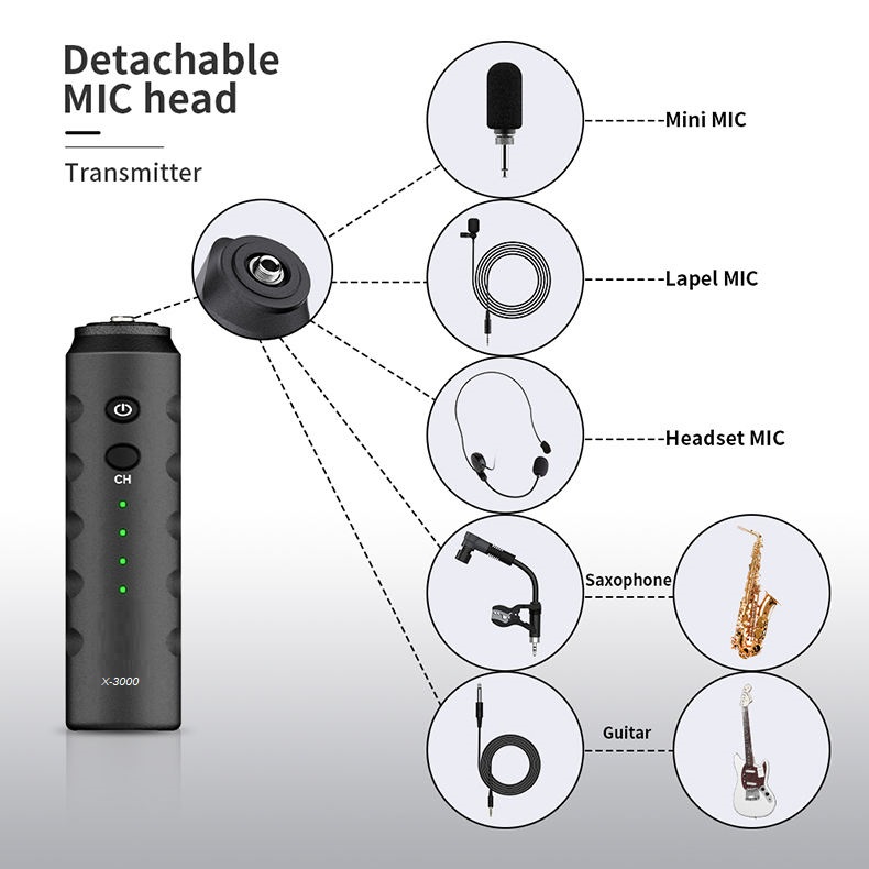 מיקרופון דש אלחוטי לסמארטפון TRX Audio X-3000 — תמונה 6