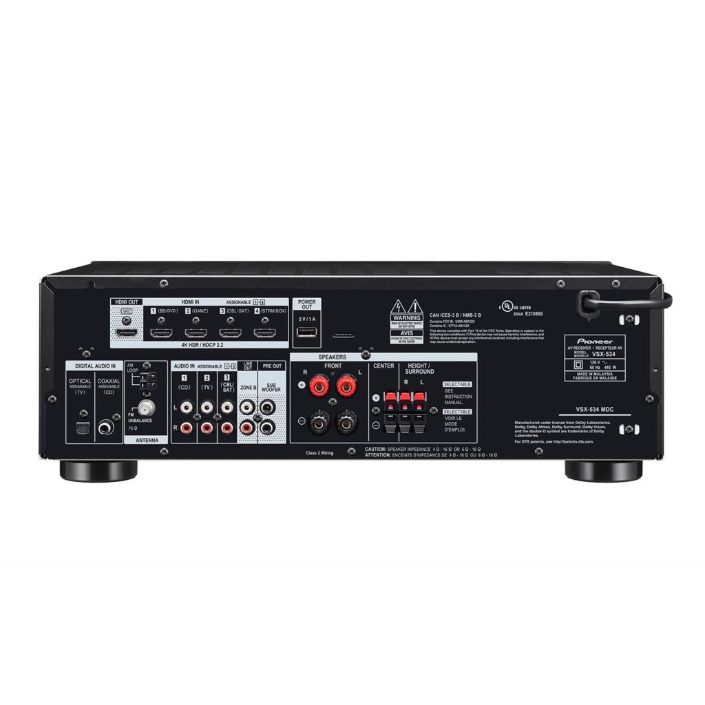 רסיבר 5.1 ערוצים מבית פיוניר PIONEER VSX-534 — תמונה 2