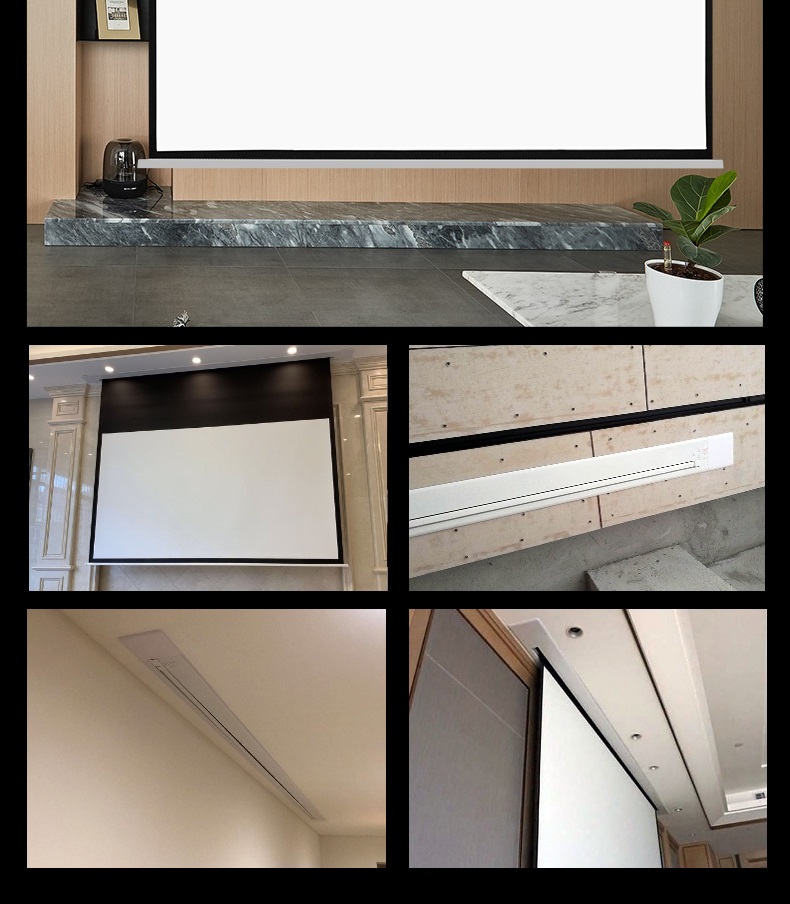 מסך הקרנה חשמלי שקוע תקרה 106" (16:9) Jeason Screen Blue-Diamond — תמונה 8
