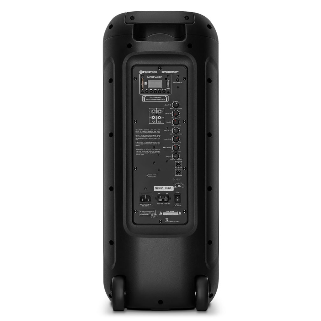 בידורית קריוקי Proxtone AirLight-1000 כולל תאורה ו-2 מיק' אלחוטיים — תמונה 3