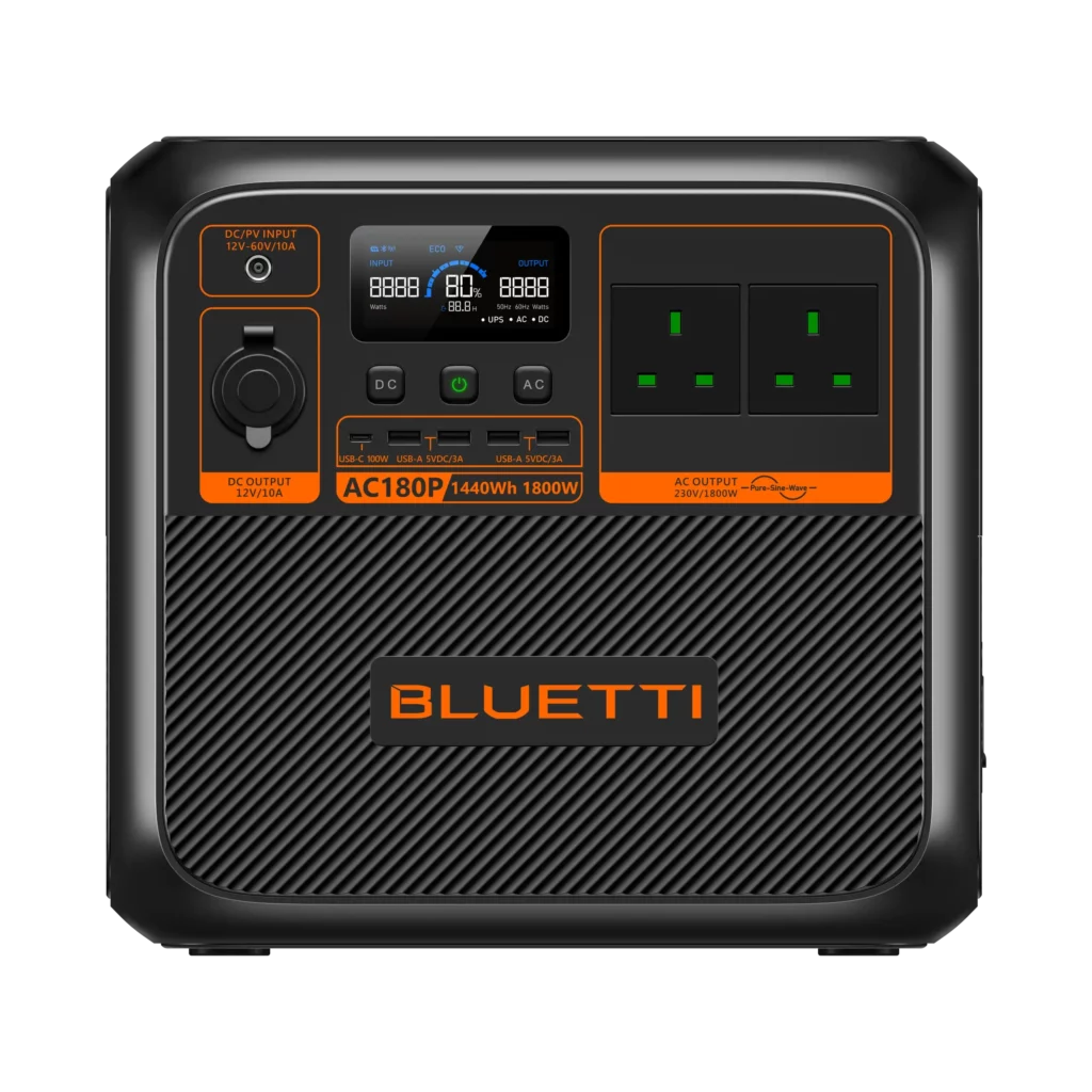 גנרטור חשמלי סולארי BLUETTI AC180P | 1800W | 1440Wh — תמונה 4