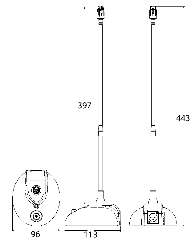 מיקרופון שולחני מקצועי (קונדנסר) JTS ST-5000 — תמונה 2