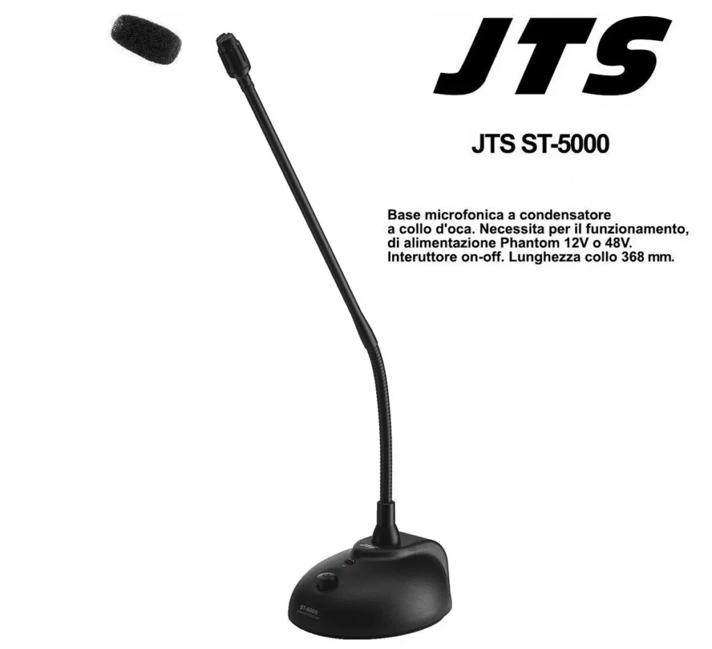 מיקרופון שולחני מקצועי (קונדנסר) JTS ST-5000 — תמונה 3