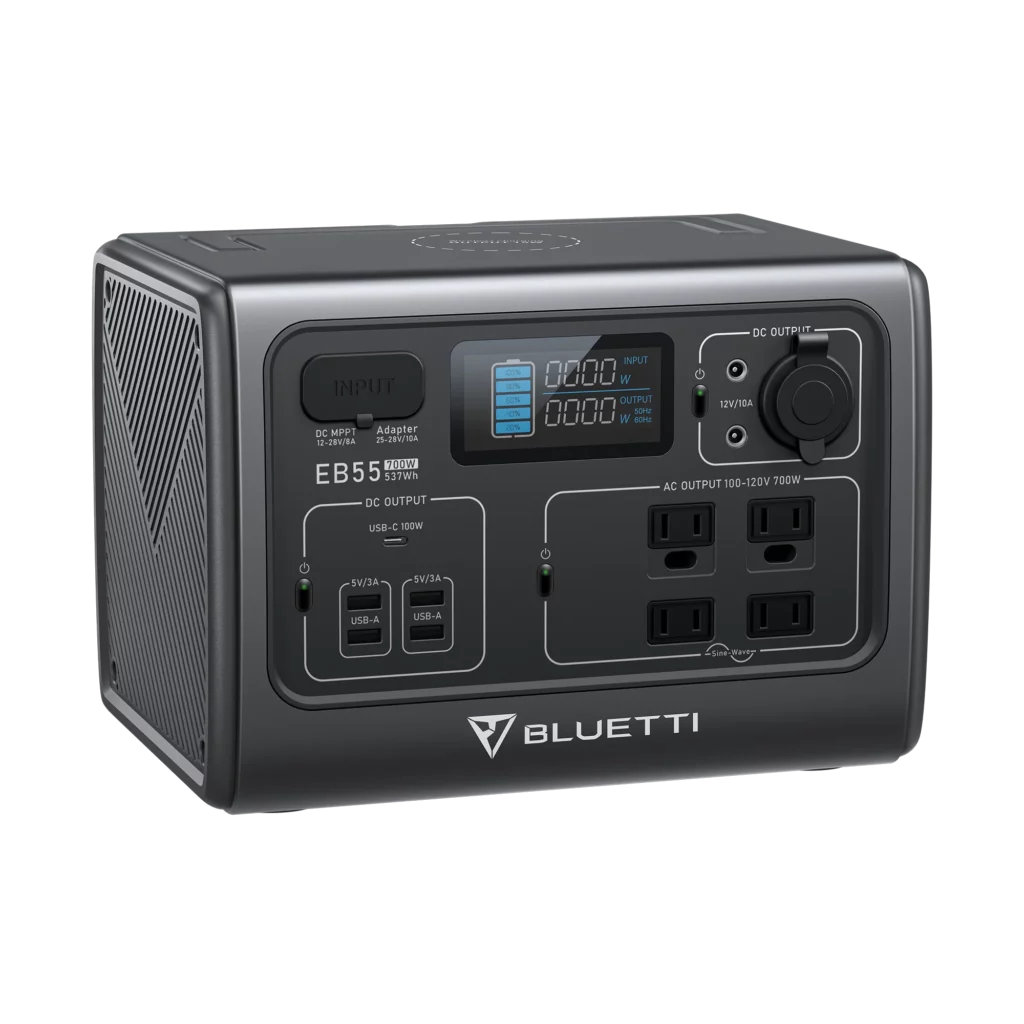 גנרטור חשמלי סולארי BLUETTI PowerOak EB55 | 700W 537Wh