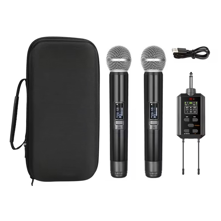 זוג מיקרופונים אלחוטיים מבית TRX Audio Airline 5 + אקו + רסיבר נטען — תמונה 2