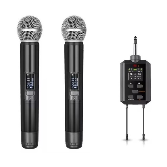 זוג מיקרופונים אלחוטיים מבית TRX Audio Airline 5 + אקו + רסיבר נטען
