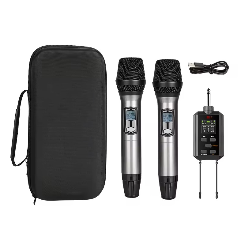 זוג מיקרופונים אלחוטיים מבית TRX Audio Airline 3 + אקו + רסיבר נטען — תמונה 4