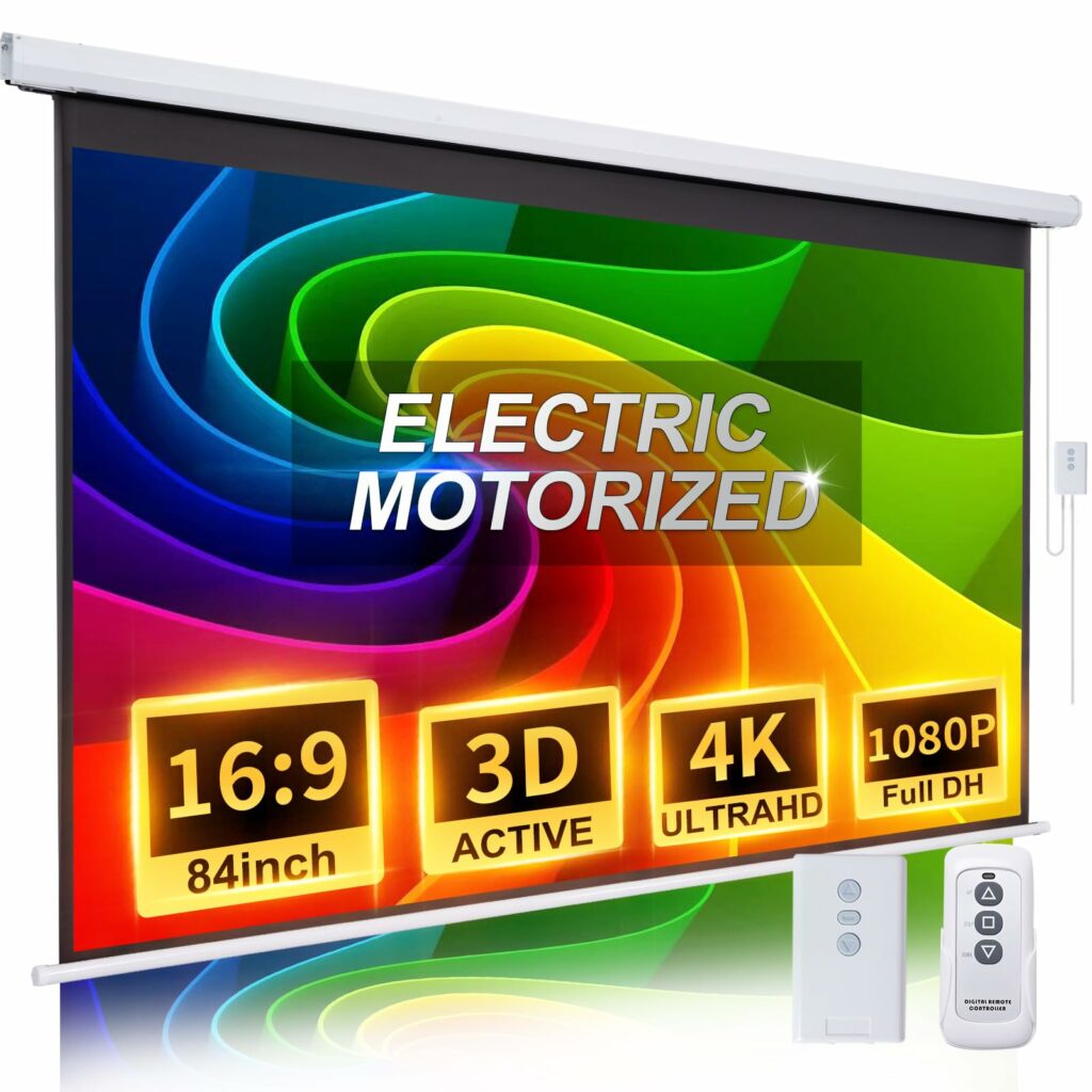 מסך הקרנה חשמלי 1.52 מטר Jeason Screen Blue Diamond — תמונה 2