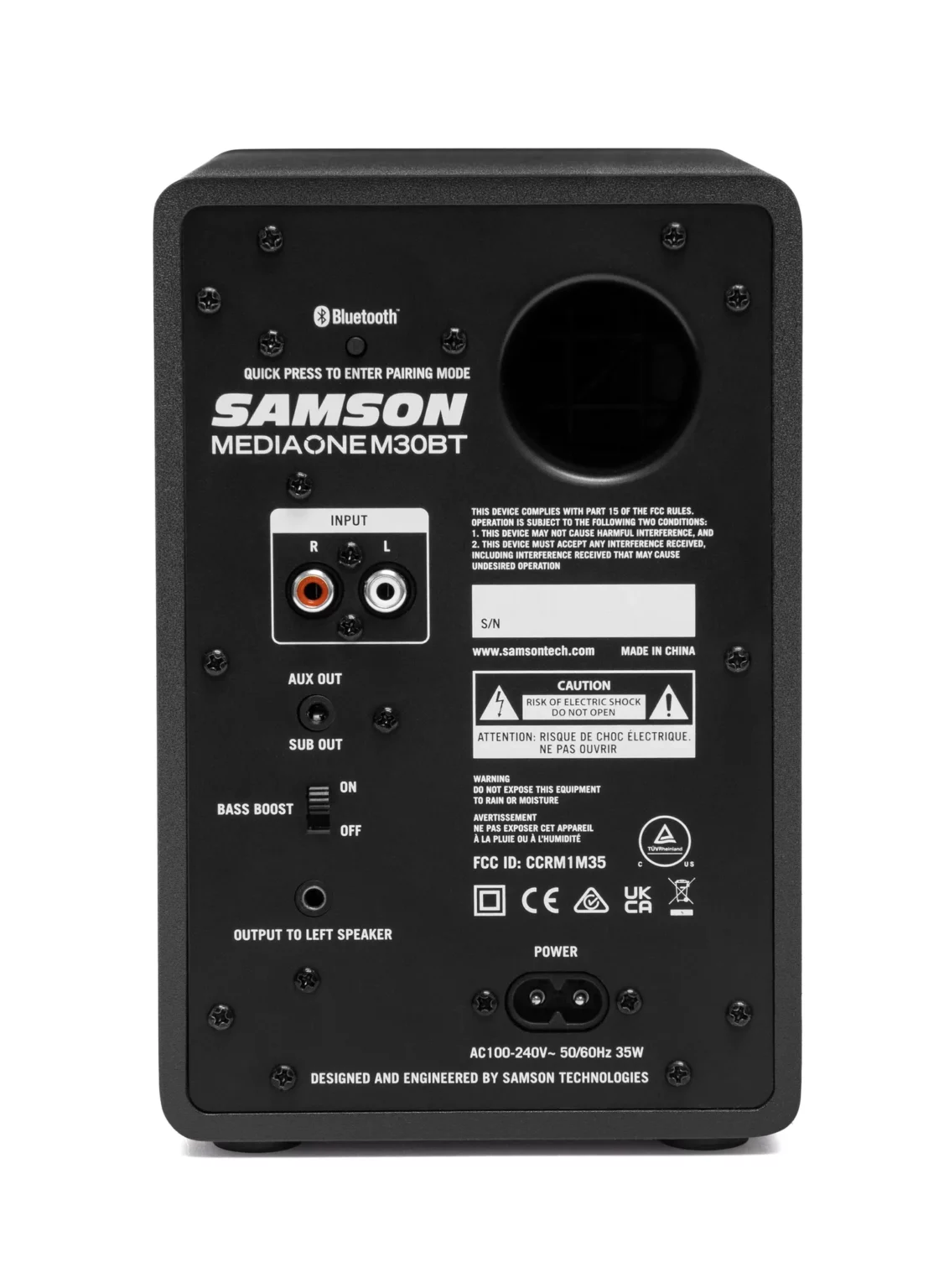 זוג מוניטורים SAMSON MediaOne M50BT Bluetooth Monitors — תמונה 3