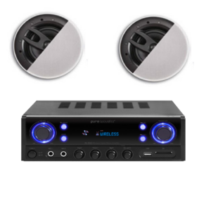 סט רמקולים שקועים OMEGA OW62  ומגבר PURE ACOUSTICS  2085