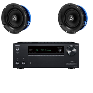 סט רמקולים שקועים  IV6 R ומגבר ONKYO 696