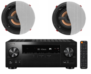 סט זוג רמקולים שקועים KLIPSCH ומגבר PIONEER