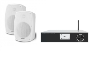 חבילת סאונד לגינה | זוג רמקולים חוץ/פנים PURE ACOUSTICS PX-266 + מגבר CL 500