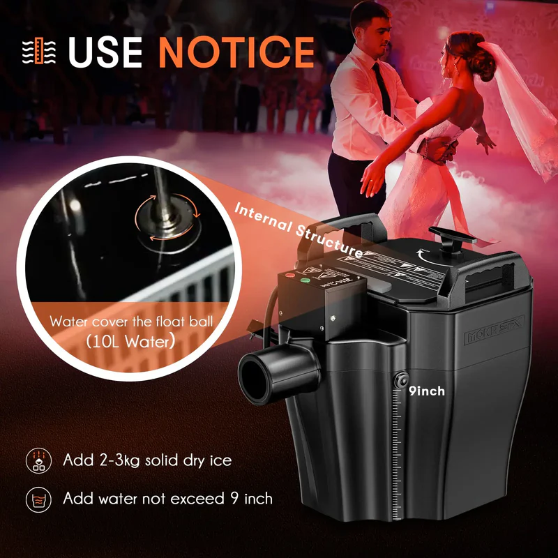 מכונת עשן כבד קרח יבש MOKA SFX MK-F13 3500W — תמונה 4