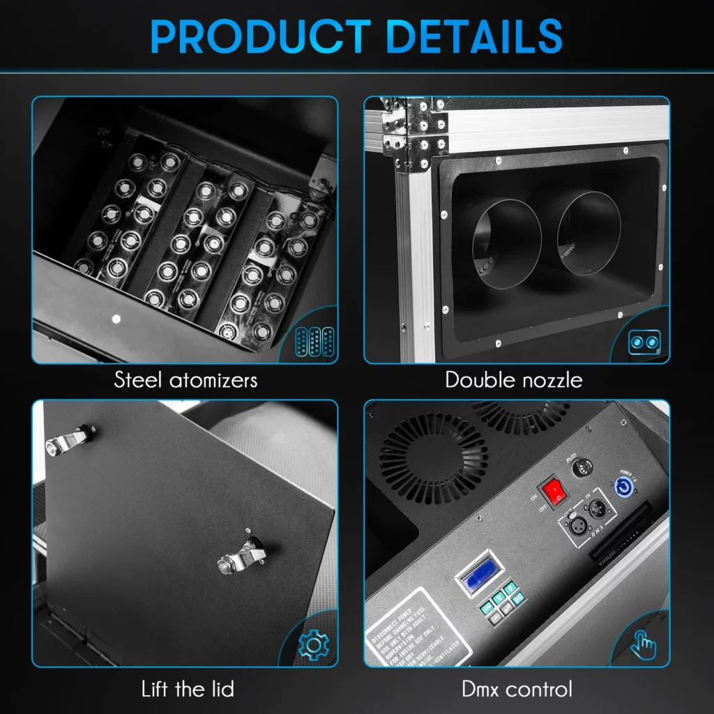מכונת עשן כבד MOKA SFX MK-F18A 3000W DMX/Wireless Remote — תמונה 4