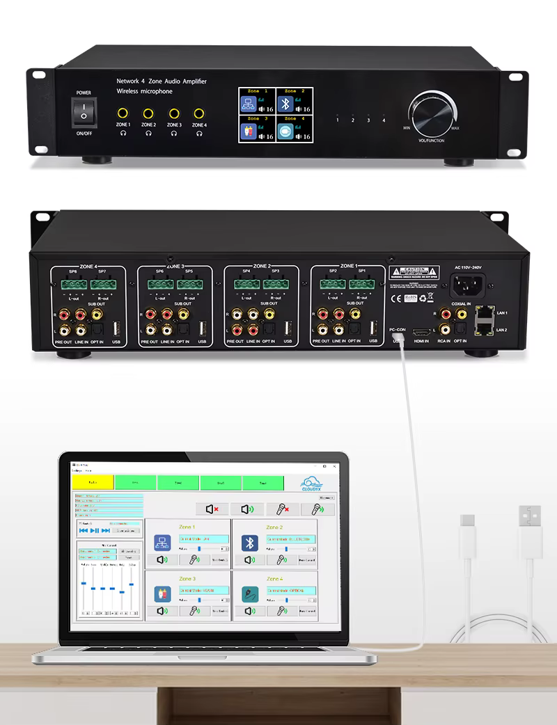 רסיבר חכם 4 אזורים Klark&Helmer Ultra Multi Room4 — תמונה 9