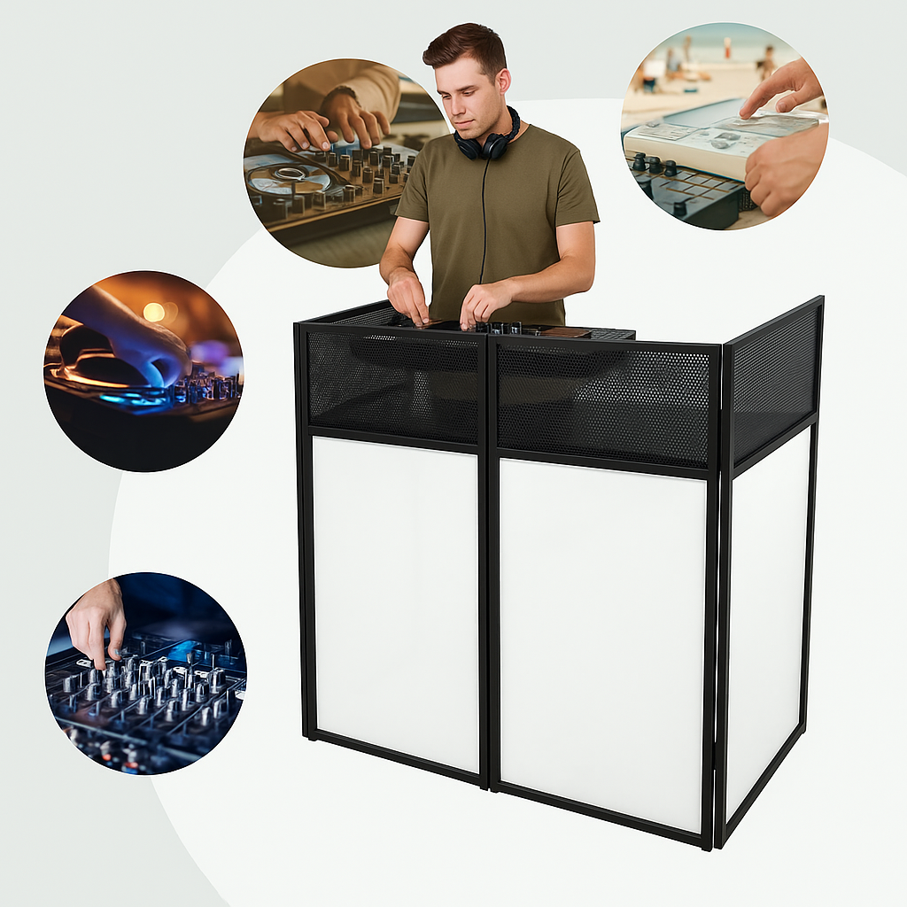 עמדת DJ מתקפלת Kapler Pavilion X (שחור+לבן) — תמונה 2