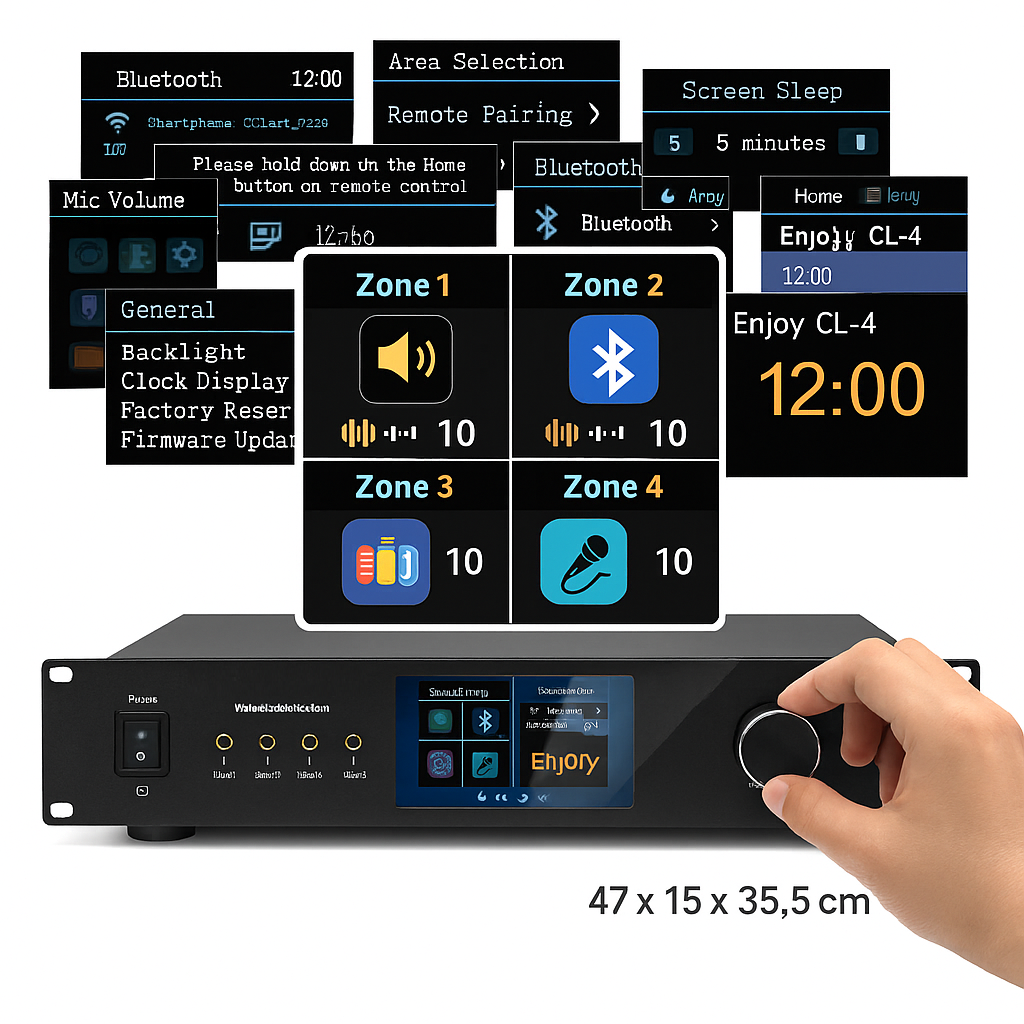 רסיבר חכם 4 אזורים Klark&Helmer Ultra Multi Room4 — תמונה 6