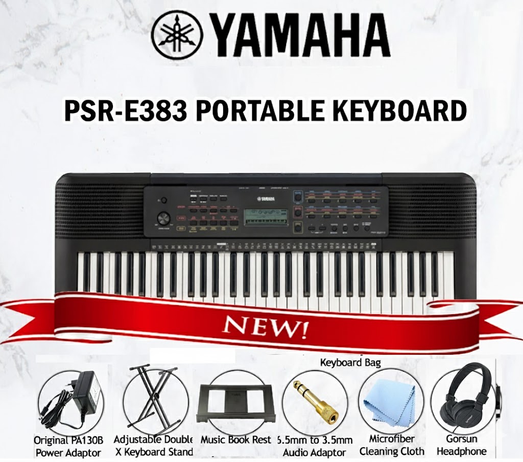 חבילת נגינה Yamaha PSR E383 למתחילים !