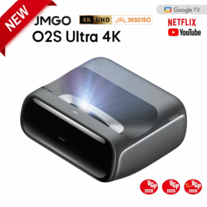מקרן לייזר צמוד קיר JMGO O2S Ultra - המקרן הכי מומלץ בקטגורייה